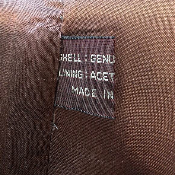 Vintage 90s Cellini Collection Men's Brown Leather Jacket Sz 40L - Picture 10 of 11